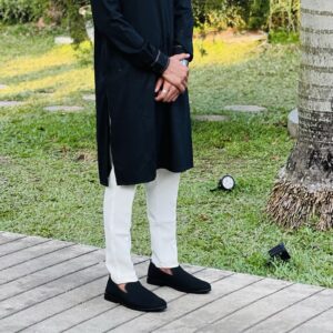 Black Milano Suede Tassel